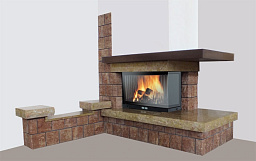 Облицовка Corallo dx с банкетой (EdilKamin)