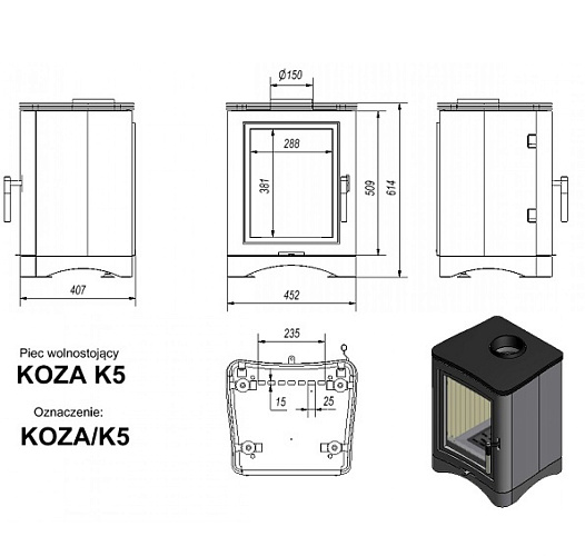 Печь-камин Koza/K5_1